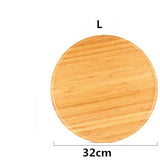 Round Bamboo Serving Storage Tray