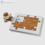 1+6pcs Creative Puzzle Coasters KungFu Tea Set