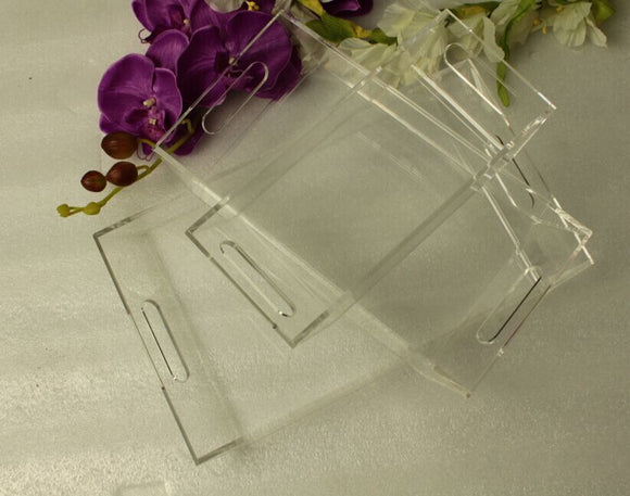 (3 pieces/lot) High Transparency Acrylic Serving Trays