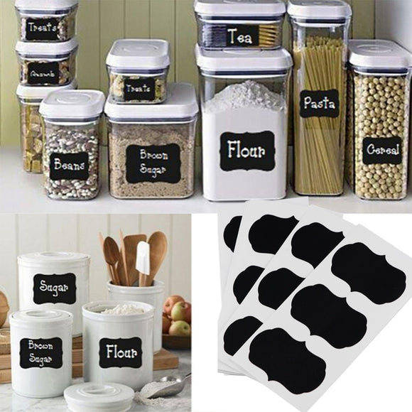 36 Pcs/set Blackboard Sticker Craft Kitchen Jars Organizer Labels