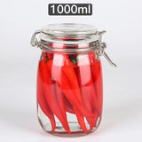 Kitchen Transparent Glass Storage Sealed Bottle