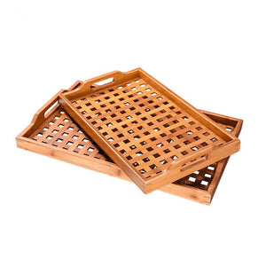 Bamboo Lattice Serving Trays