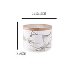 European Style Marble Pattern Ceramic Storage Tank Organization Jar
