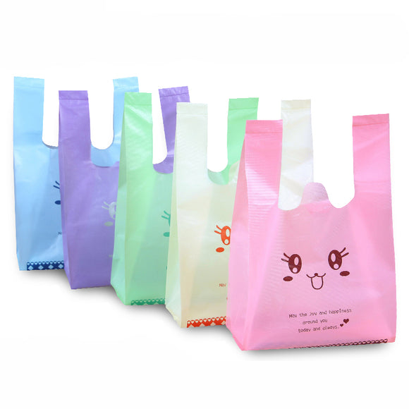 10pcs/pack Five Color Supermarket Shopping Bag