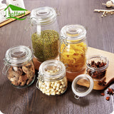 Kitchen Transparent Glass Storage Sealed Bottle