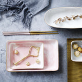 Creative Gold Marble Ceramic Plate