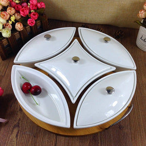 Ceramics Serving Epergne Tray Set Decorative