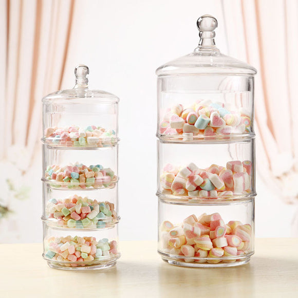 3 tier/ 4 tier Transparent Glass Candy Jar
