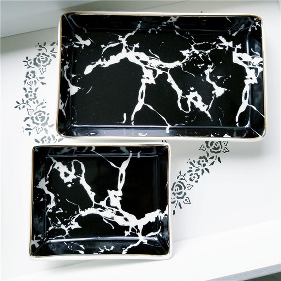 Nordic Marble Ceramic Jewelry Storage Trays