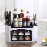 Home Knife/Fork Spice Storage Rack Plastic Kitchen Organizer