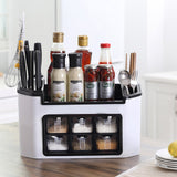 Home Knife/Fork Spice Storage Rack Plastic Kitchen Organizer