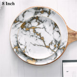 Nordic Style Marble Dinner Plate