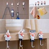 Cartoon Shaped Hook Resin Powerful Adhesive Hanger Wall Storage Rack