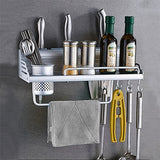 1Pce Metal Strong Silvery Kitchen Shelf Space