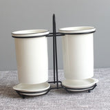 Ceramic Chopsticks Tube Tableware Storage Set