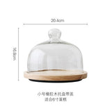 1pcs/Glass Transparent Cover Cake Plate