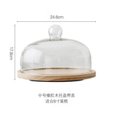 1pcs/Glass Transparent Cover Cake Plate