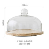 1pcs/Glass Transparent Cover Cake Plate