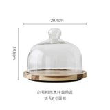 1pcs/Glass Transparent Cover Cake Plate