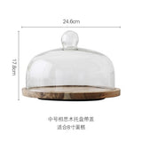 1pcs/Glass Transparent Cover Cake Plate