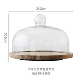 1pcs/Glass Transparent Cover Cake Plate