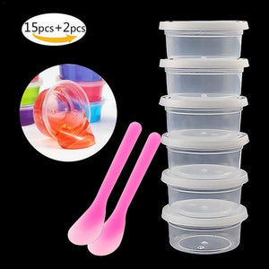 15PCS Environmentally Friendly Clear Transparent Clay Containers