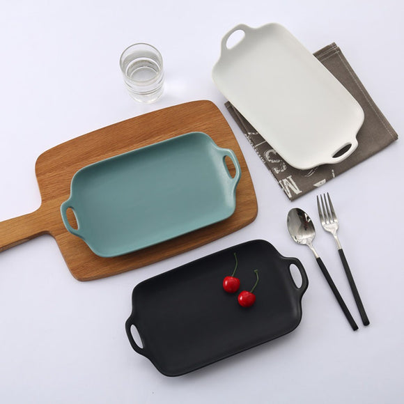 Japanese Style Simple Double Ear Storage Tray