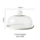 Glass Transparent Cover Fruit Plate