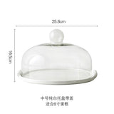 Glass Transparent Cover Fruit Plate