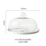 Glass Transparent Cover Fruit Plate