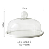 Glass Transparent Cover Fruit Plate