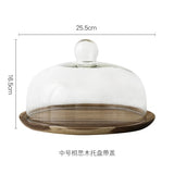 1pcs/Glass Transparent Cover Cake Plate has been imported to Shopify store.