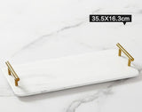 Luxury Marbled Rectangular Ceramic Tray