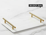 Luxury Marbled Rectangular Ceramic Tray