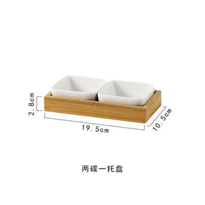 Food Grade Ceramic + Wooden Board Jars