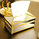 Metal Mirror Tissue Box