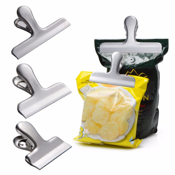 Food Storage Stainless Steel Chip Bag Clips 2/3/4 inch