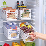 Plastic Kitchen Storage Box Refrigerator Basket