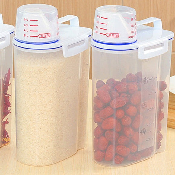 Transparent Plastic Kitchen Food Cereal Container