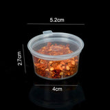 50/100Pcs 27/30/45/74/80ml Seasoning Cup With Lids Disposable Transparent Plastic