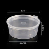 50/100Pcs 27/30/45/74/80ml Seasoning Cup With Lids Disposable Transparent Plastic