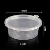 50/100Pcs 27/30/45/74/80ml Seasoning Cup With Lids Disposable Transparent Plastic