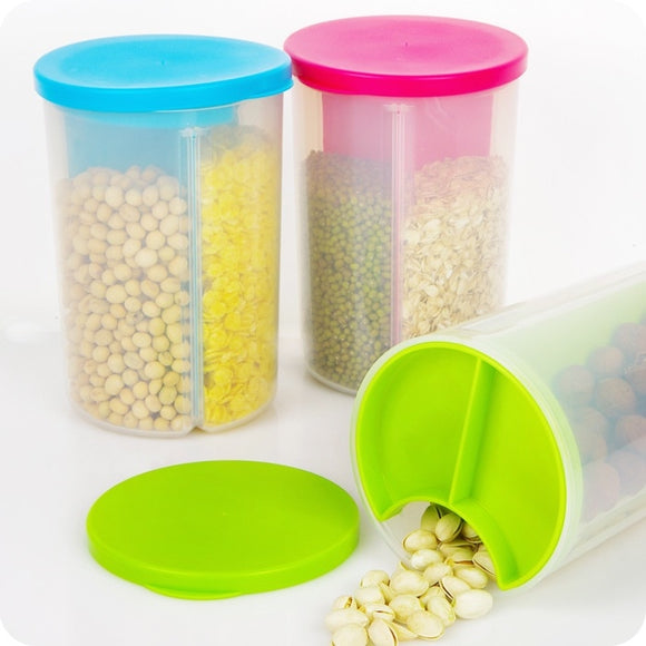 Candy Color Dismountable Storage Bottles Jars With 3 Slots