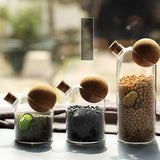 Creative Cork Borosilicate Transparent Glass Sealed Cans