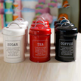 3Pcs/Set Spice Jar Sugar Coffee Tea Canister Food Storage