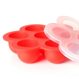 Silicone Food Freezer Tray 7 Grid Clip-on Lid Perfect Storage Container