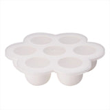 Silicone Food Freezer Tray 7 Grid Clip-on Lid Perfect Storage Container