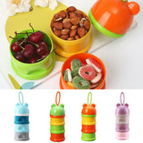 3 Layers Cute Infant Baby Milk Powder Dispenser Container Storage