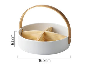Japan Style Ceramic Plates Partition Tray