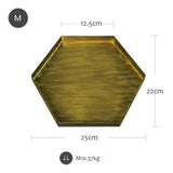 Vintage Gold Hexagon Storage Tray
